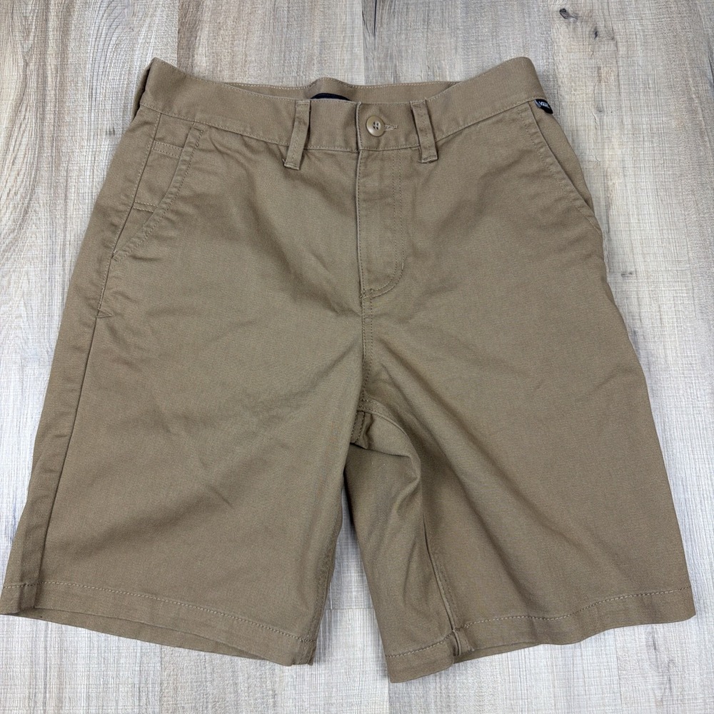 Vans Authentic Chino Shorts Men's‎ Size 28 Khaki Tan Relaxed Fit Stretch Casual